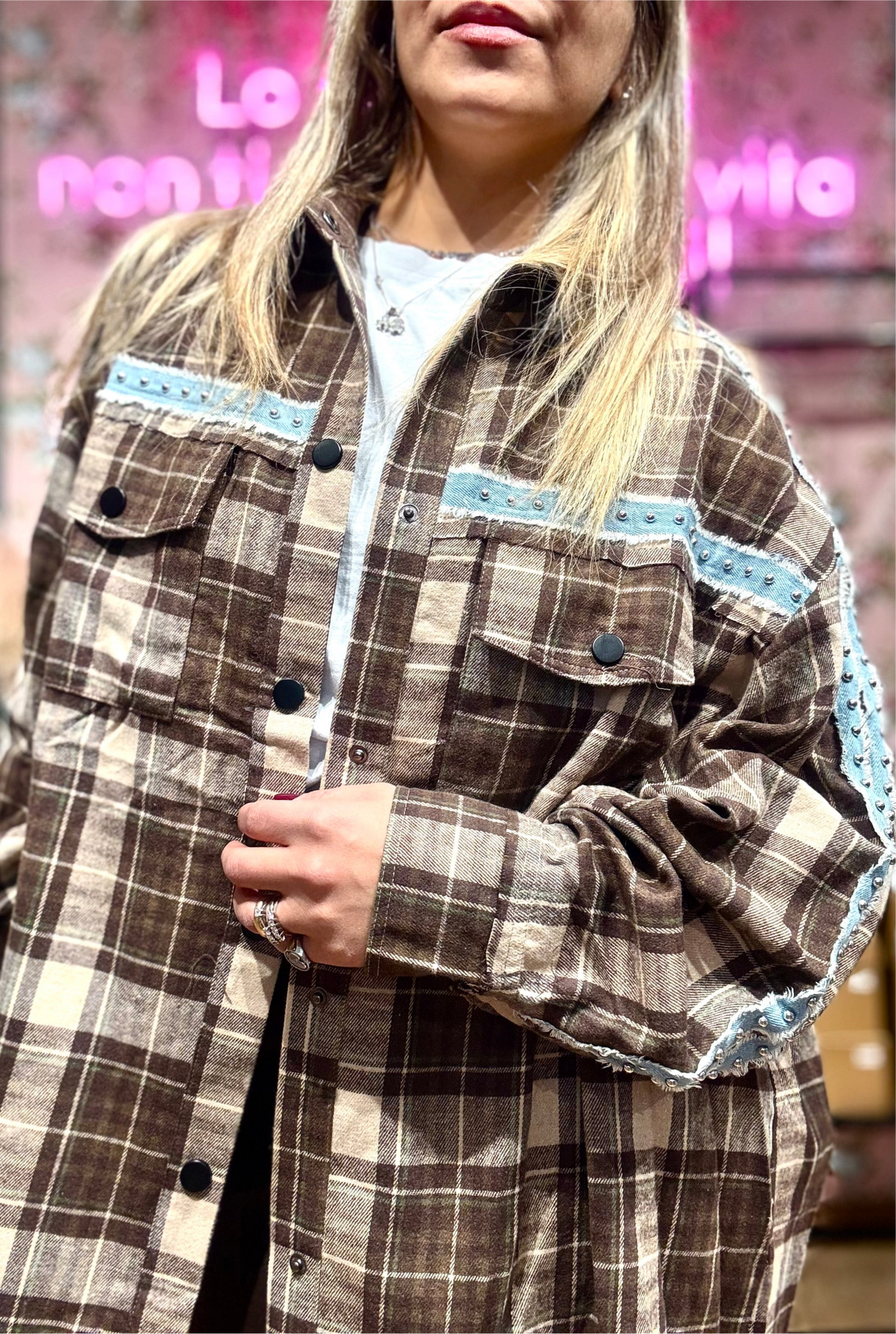 MAXI CAMICIA QUADRI