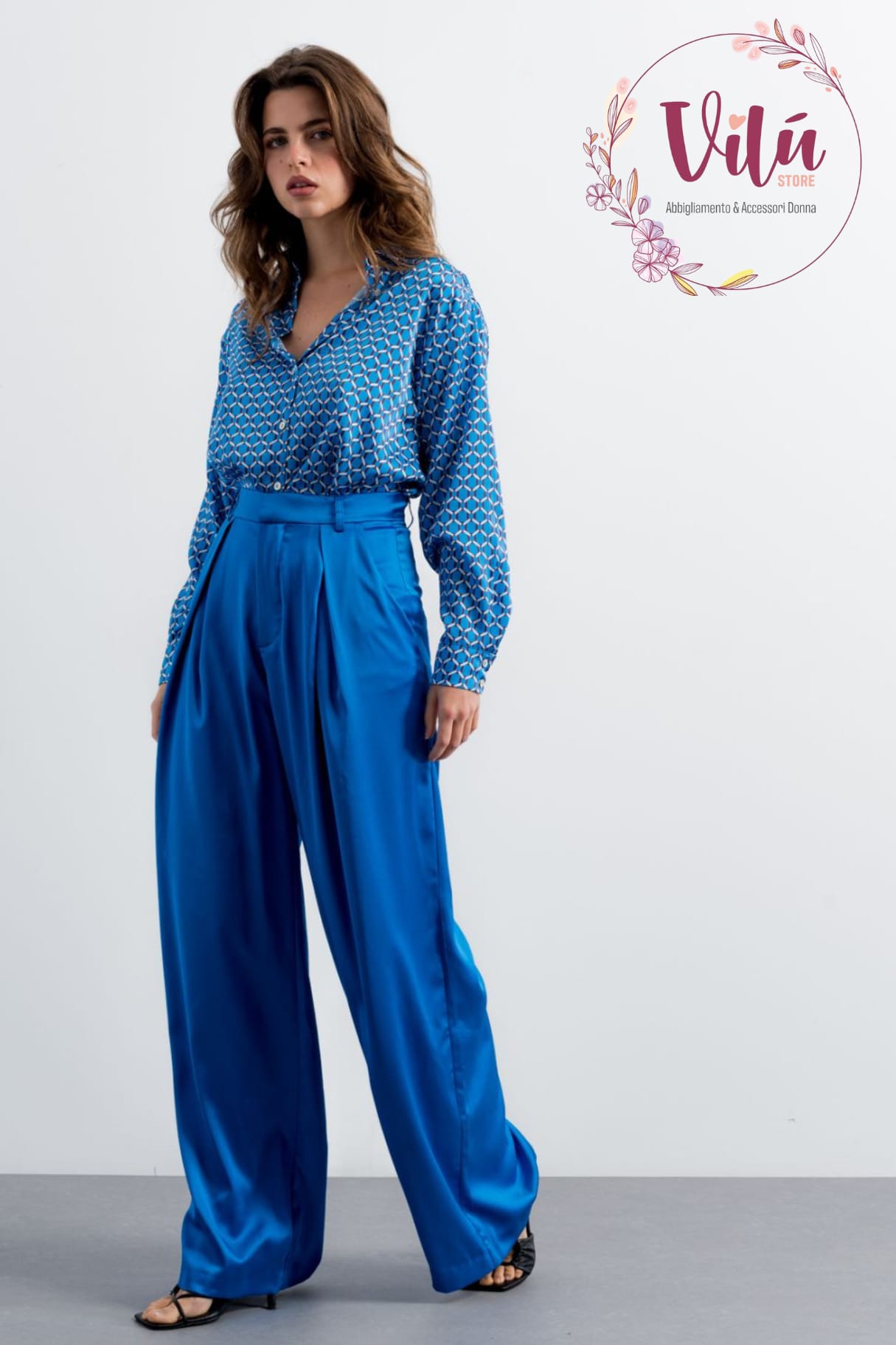 PANTALONE RASO BLU